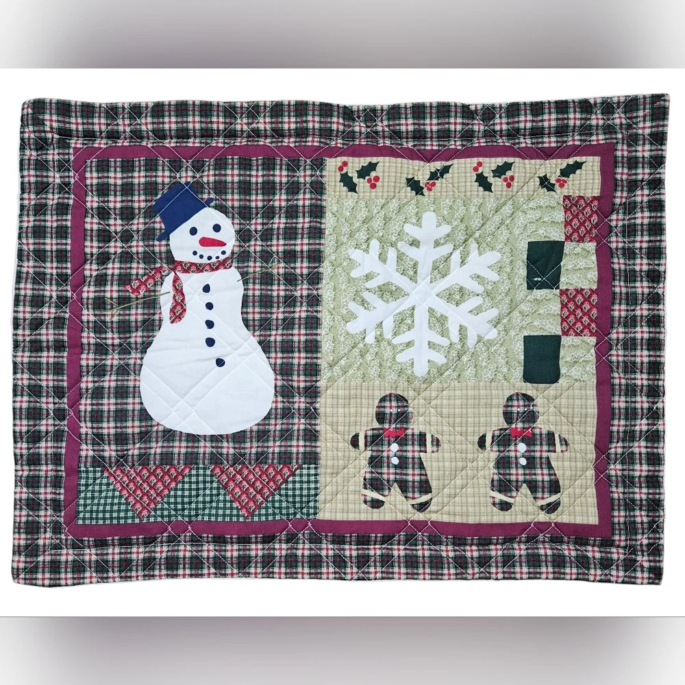 2 Sunham Home Fashions Snowman 31 x 24 Christmas Winter Pillow Shams